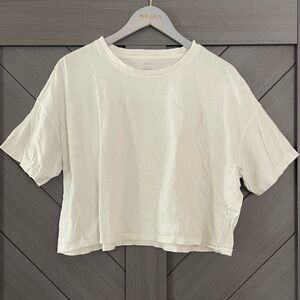 Aerie cropped white tshirt